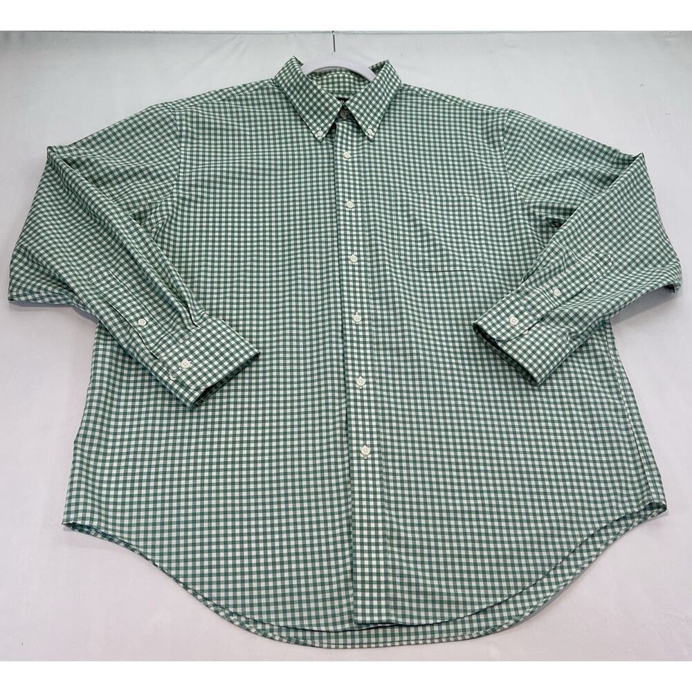 Lauren Ralph Lauren Men Classic Fit Non Iron Gingham Button Down Shirt 16 34/35